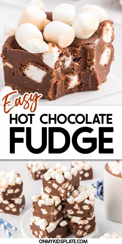 Chocolate Fudge Marshmallow Cream, Desserts With Hot Chocolate Powder, Dark Chocolate Peppermint Fudge, Easy Fudge With Marshmallows, S’more Fudge, Dark Chocolate Raspberry Fudge, Hot Chocolate With Marshmallow Fluff, Hot Chocolate Squares, Uses For Marshmallows