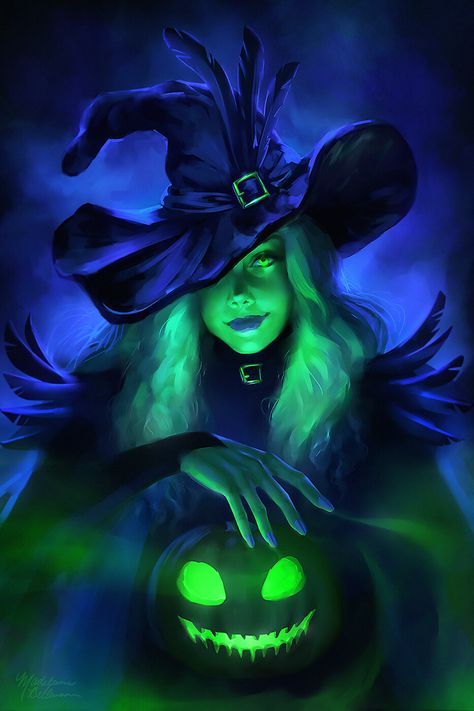 Witch Pictures Halloween, Witch Pics Pictures, Halloween Witch Images, Halloween Fantasy Art, Pictures Of Witches, Beautiful Witch Art, Free Halloween Pictures, Witch Drawings, Witch Pics