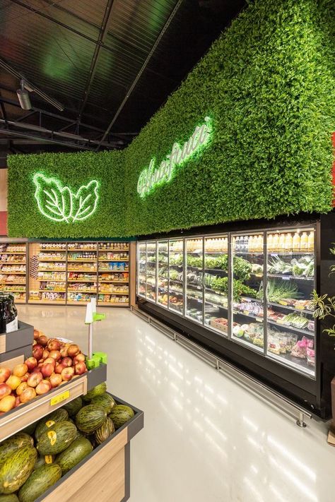 Groceries Store Design, Fruit Store Design Shops, Cool Convenience Store, Shop In Shop Design Retail, Retail Fixture Design, Supermarket Design Interior Retail, Vegetable Store Design, Supermarket Design Architecture, Grocery Store Interior Design