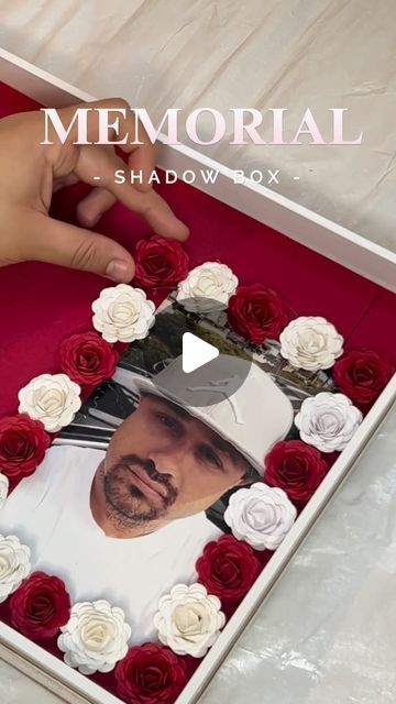 Custom Memorial Gifts on Instagram: "Custom memorial shadow box 🕊  Memorial gift for your loved one  . . . #memorialgifts #paperflowers #shadowboxes #memorialgiftideas #viralreels #smallbusiness #shadowboxframe #memorialframe #explorepage #fyp #memorialgift #restinpeace #smallbusinessowner #smallbusinesssupport" In Loving Memory Keepsake Ideas, Diy Memorial Shadow Box Ideas, In Loving Memory Shadow Box Ideas, Memorial Diy Gifts, In Loving Memory Gifts Diy, Memorial Gift Ideas Diy, Shadow Box Ideas For Passed Loved Ones, Diy Remembrance Gifts, Memorial Crafts For Loved Ones Diy