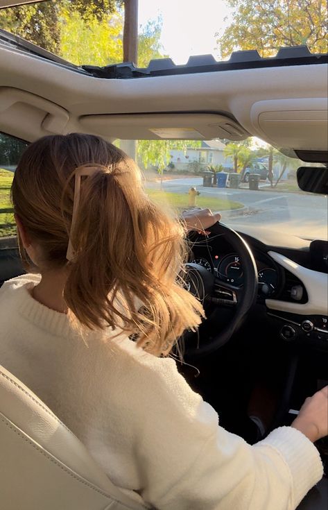 Cute car aesthetic girl with blonde hair in a car Owning A Car Aesthetic, Car Hangout Aesthetic, Having A Car Aesthetic, Travel By Car Aesthetic, Teen Girl Car Aesthetic, Car Chase Aesthetic, Own Car Aesthetic, That Girl Car Aesthetic, Clean Girl Car Aesthetic