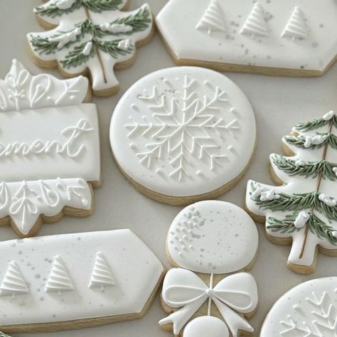 Sweet Adelaide’s on Instagram: "First cookies of 2024 is this cute Winter Wonderland set." Winter Cookies Aesthetic, Christmas Birthday Cookies Decorated, Neutral Christmas Cookies, Christmas Decorative Cookies, Winter Theme Cookies, Winter Wonderland Sugar Cookies, Winter Cookies Royal Icing, Winter Onederland Cookies Boy, Winter Wonderland Cookies Decorated