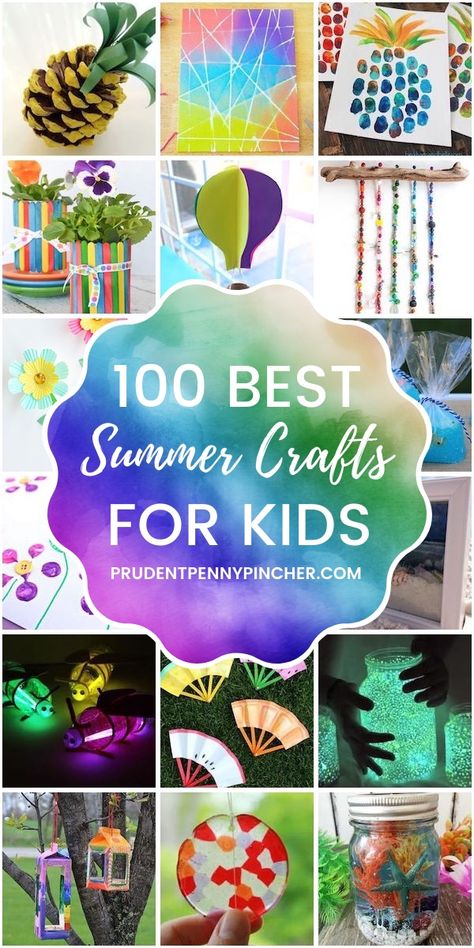 Keep your kids entertained with these cheap and easy summer crafts for kids. Whether you are looking for crafts for girls or crafts for boys, there are plenty of fun DIY crafts for all age groups to choose from. Homeschool Summer, Boys Crafts, Maluchy Montessori, Chalk Crafts, Fun Summer Crafts, Summer Camp Crafts, Summer Fun For Kids, Diy Crafts For Girls, Reunion Ideas