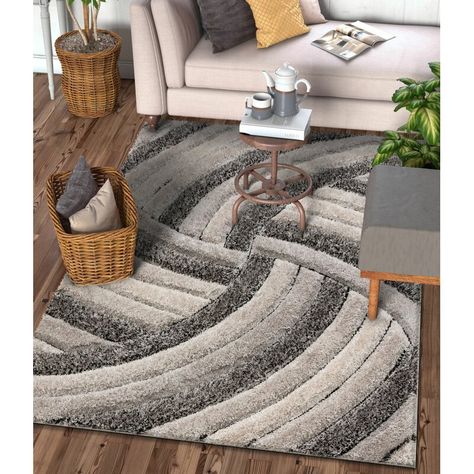 Well Woven San Francisco Geometric Shag Blue Area Rug & Reviews | Wayfair Dark Grey Couch Living Room, Dark Grey Couches, Buying Carpet, Blue Grey Rug, 4x6 Area Rugs, Well Woven, Light Grey Area Rug, Shaggy Rug, Living Room Area Rugs