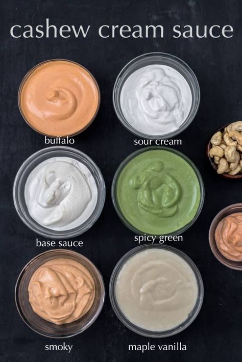 Cashew Nut Sauce Recipe, Vegan Cashew Cream Sauce, How To Use Cashew Cream, Cashew Powder Recipes, Cashew Sauce Vegan, Recipes With Cashew Cream, Vegan Cashew Recipes, Cashew Sauce Recipes, Cashew Yogurt Recipe