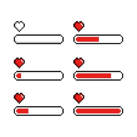 Video Game Health Bar, 8 Bit Design, Brain Pixel Art, Pixel Art Frame, 8bit Aesthetic, Pixel Game Art, 32 Bit Pixel Art, Creative App Design, Pixel Paper