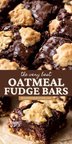 Gooey Chocolate Oatmeal Bars, Oatmeal Chocolate Fudge Bars, Easy Chocolate Bars Recipes, Cookies Or Bars Recipes, Dessert Using Oatmeal, Baked Squares Bar Recipes, Cake Bake Recipes, Chocolate Fudge Oat Bars, Dessert Recipes With Oatmeal