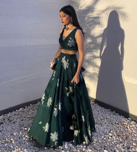 Cold Places, Lehenga, Skirt, Green