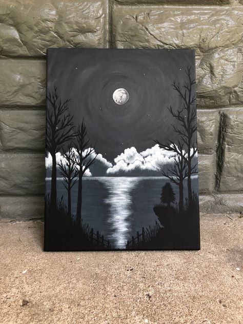 2 Canvas Painting Ideas Aesthetic, Easy Beautiful Paintings On Canvas, Painting To Do On A Black Canvas, Painting Ideas In Black Canvas, Masculine Canvas Painting, Paint Ideas On Black Canvas, Paintings Ideas Easy Canvases, Cool Painting Ideas On Black Canvas, Simple Painting On Black Canvas