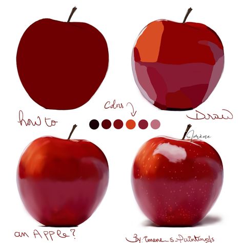 Fall Step By Step Drawing, Objects To Draw Photographs, Draw An Apple, Procreate Ideas, Seni Pastel, الفن الرقمي, Desen Realist, Practice Drawing, Výtvarné Reference