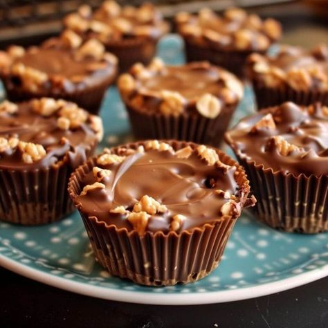 Chocolate Peanut Butter Rice Krispie Cups – Tasty Recipes Chocolate Rice Krispie Peanut Butter Balls, Holiday Peanut Butter Chocolate Meltaways, Chocolate Rice Krispie Peanut Butter Cups, Gourmet Peanut Butter Cups, Chocolate Peanut Butter Crunch Cups, Chocolate Peanut Butter Rice Crispy Cups, Gourmet Chocolate Peanut Butter Cups, Rice Krispies Recipes, Chocolate Rice Krispie Balls