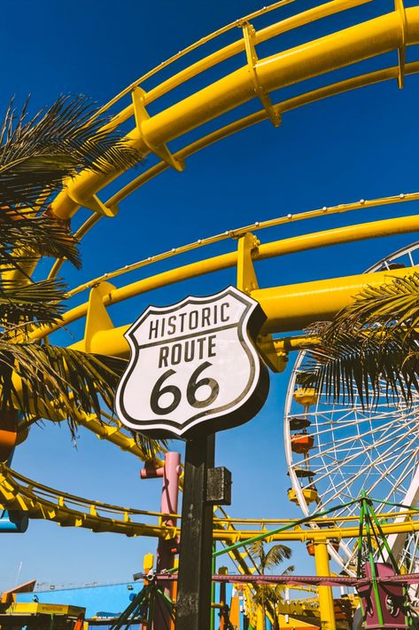 End of the Route 66, Santa Monica pier, California Santa Monica Pier Aesthetic, Widget Iphone, California Destinations, Infographic Poster, Santa Monica Pier, California Dreamin', Route 66, Santa Monica, United States Of America