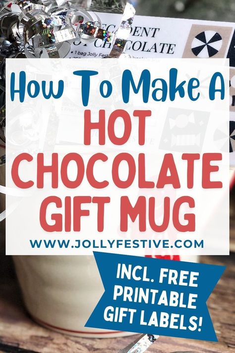 Gift ideas for a hug in a mug! The hot cocoa gift mug is a perfect DIY gift for friends, family and keyworkers this Christmas. Low cost, easy and brilliantly indulgent, it ticks all the boxes for the perfect homemade food gift! Our original hot chocolate recipe makes creamy rich hot chocolate to enjoy in the cold winter months and we package it together to create a thoughtful gift idea, ideal for DIY appreciation gifts! Hug In A Mug Gift, Cocoa Gifts Christmas, Gifts With Hot Chocolate Packets, Hot Chocolate In A Mug Gift, Cocoa Cups Gifts, Christmas Mug Filler Ideas, Hug In A Mug Kit, Mug Hot Chocolate Gift, Diy Hot Chocolate Mix Gift