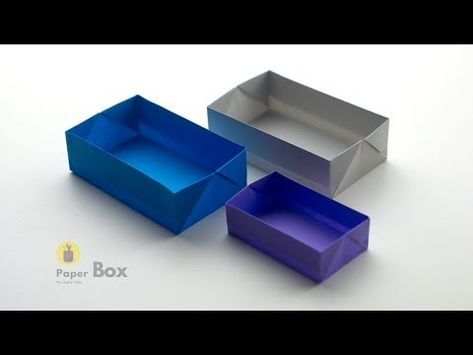 (1) How to make a paper box | Origami Box | Rectangular Box | DIY - YouTube Paper Box Origami, Origami Food, Paper Box Tutorial, Origami Box Easy, Box Origami, Paper Box Diy, Origami Box, Box Diy, How To Make Box