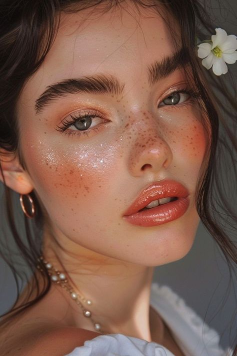 Glow Summer Makeup, Dionysus Makeup, Summer 2024 Makeup Trends, Summer Makeup 2024, Makeup Trends 2024, Sunny Makeup, Concert Makeup Looks, Insane Makeup, Sunkissed Makeup