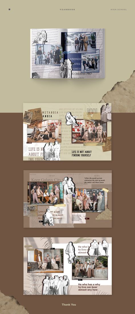 Old Yearbook Aesthetic, Scrapbook Magazine Ideas, Cool Yearbook Ideas Design Layouts, Buletin Design Ideas, Vogue Yearbook Theme, Vintage Yearbook Photos, Yearbook Cover Ideas Creative, Vintage Yearbook Aesthetic, Yearbook Design Layout Templates