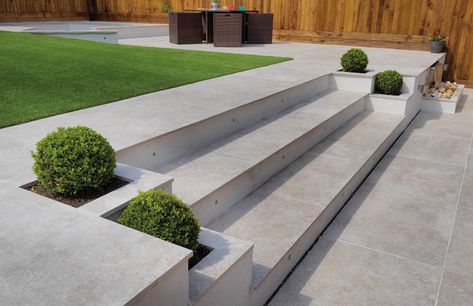 Traditional English Garden, Concrete Sealant, Facade Ideas, Porcelain Paving, Garden Paving, Sand And Gravel, Paving Slabs, Contemporary Garden, Modern Contemporary Style