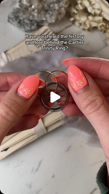 Your Curated Atelier on Instagram: "Did you know the story behind the Cartier Trinity Ring? 💍  @maejeanvintage reveals the history of this iconic piece.   Comment below with your favorite Cartier item! #CartierTrinityLove #TimelessElegance #JewelryHistory" Cartier Ring Aesthetic, Trinity Cartier, Trinity Engagement Ring, Cartier Trinity Ring, Duke Of Windsor, Trinity Ring, Cartier Ring, Engraved Rings, Wedding Ring Bands