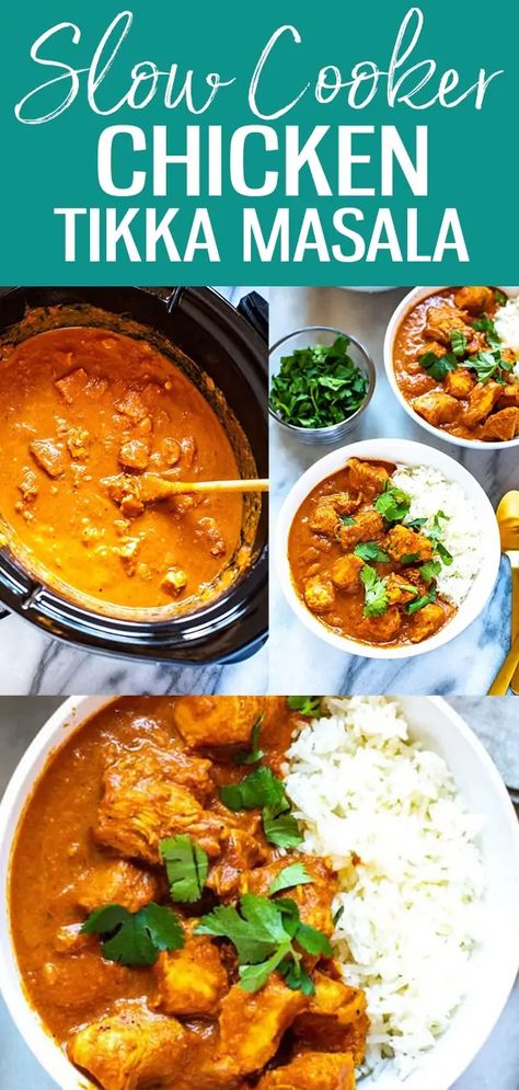 Chicken Tikka Masala Crockpot, Crockpot Chicken Tikka Masala, Slow Cooker Tikka Masala, Slow Cooker Chicken Tikka Masala, Winter Foods, Better Everyday, Tikka Masala Recipe, Tandoori Masala, Foreign Food