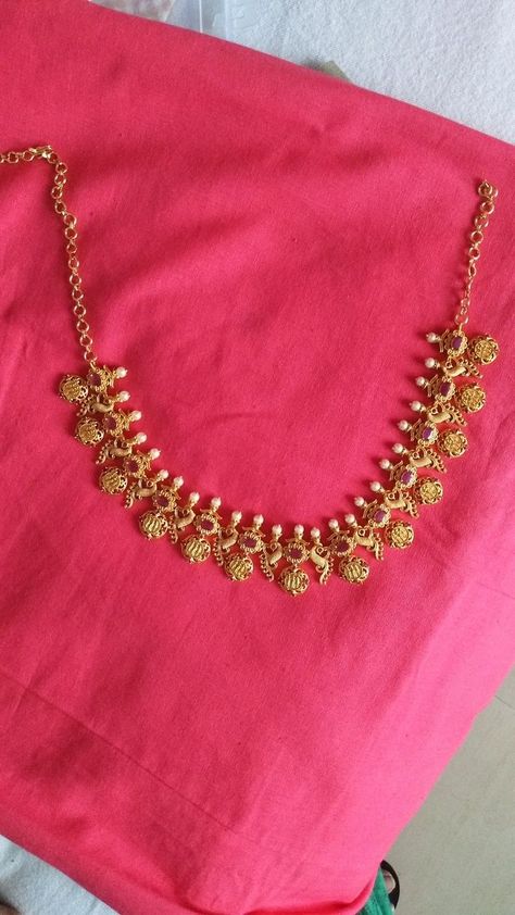 Indian Choker Necklace Simple, 2 Grams Gold Necklace Designs, Gold Necklace Indian Bridal Jewelry Simple, 10 Grams Gold Necklace Indian With Weight, Gold Simple Necklace Designs, Simple Gold Necklace Designs In 10 Grams, Gold Jewellery Design Necklaces Simple, Light Weight Gold Necklace Indian, Ramparivar Necklace Designs