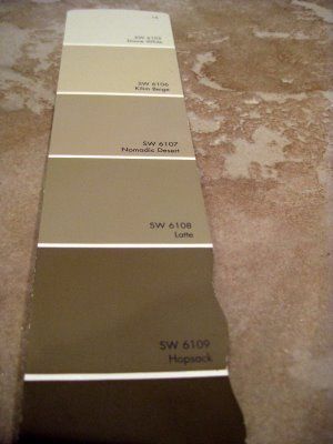 Sherwin Williams - Latte, Hopsack, Nomadic Desert. These are my colors. Sw Nomadic Desert, Nomadic Desert Sherwin Williams, Sherwin Williams Latte, Den Colors, Glam Bedrooms, Nomadic Desert, Indoor Paint Colors, Divine White, Beige Paint