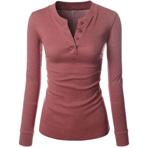 NEARKIN Womens Slim Cut Characteristic Hem Design Long Sleeve Tshirt... ($14) ❤ liked on Polyvore featuring tops, t-shirts, long sleeve tees, long sleeve tops, longsleeve t shirts, longsleeve tee and red tee Tactical T Shirts, Autumn T Shirts, Long Sleeve Knit Tops, Henley Shirts, Amazon Women, Dream Clothes, Raw Edge, Clothing Store, Long Sleeve Tshirt