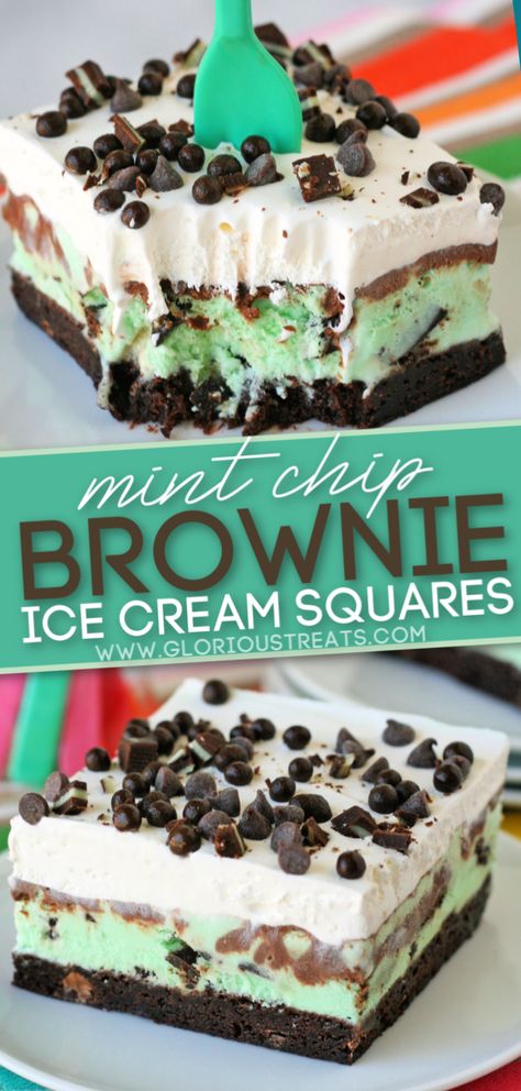 Mint Chocolate Desserts, Ice Cream Dessert Recipe, Mint Chip Ice Cream, Ice Cream Chocolate, Brownie Ice Cream, Ice Cream Cake Recipe, Mint Chocolate Chip Ice Cream, Mint Ice Cream, Chocolate Chip Ice Cream