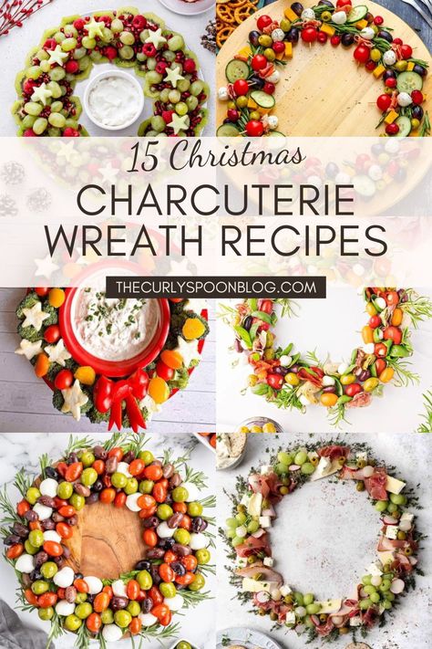 15 Christmas Charcuterie Wreath Recipes and Ideas for your holiday party. These Christmas charcuterie boards are beautiful and easy to make! #christmascharcuterieboard #charcuteriewreath #wreathcharcuterieboard #holidaycharcuterie #christmasappetizers #holidayfoodplatter #christmaspartyfood Christmas Dinner Charcuterie Board, Christmas Wreath Charcuterie Board Ideas, Charcuterie Board Ideas Christmas Party, Holiday Wreath Charcuterie Board, Wreath Charcuterie, Charcuterie Wreath Christmas, Charcuterie Board For Christmas, Christmas Wreath Charcuterie, Christmas Charcuterie Wreath