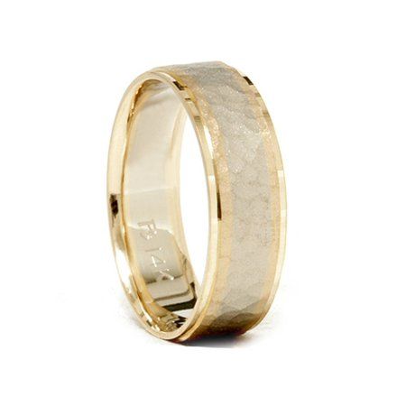 Hammered Wedding Band, Pave Diamond Wedding Bands, Hammered Gold Ring, Hammered Wedding Bands, Comfort Fit Wedding Band, 2 Rings, Wedding Anniversary Rings, White Gold Wedding Bands, Hammered Gold