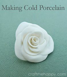 Making cold porcelain | Craft me Happy!: Making cold porcelain Homemade Clay, Diy Air Dry Clay, Air Dry Clay Projects, Clay Food, Clay Ornaments, Porcelain Clay, Clay Flowers, Diy Clay Crafts, Clay Tutorials