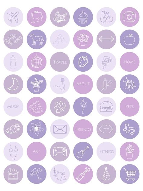 Customize your Instagram profile by choosing from 430+ purple, soft, and simple line art Instagram story highlight cover icons. Whether your Instagram account is personal or for business, this highlight cover pack is for you. Each icon was carefully created to ensure you’re able to create the purple aesthetic you’ve always wanted! This pack is an INSTANT DIGITAL DOWNLOAD, so there’s NO shipping fees or waiting. What you’ll get: -Four files containing 432 Instagram highlight covers -One file cont Purple Aesthetic Minimalist, Purple Aesthetic Instagram Highlight, Purple Highlights Instagram, Hilight Instagram Purple, Instagram Highlight Covers Purple, Pastel Highlights, Cute Bios, Black And White Instagram, Business Branding Inspiration