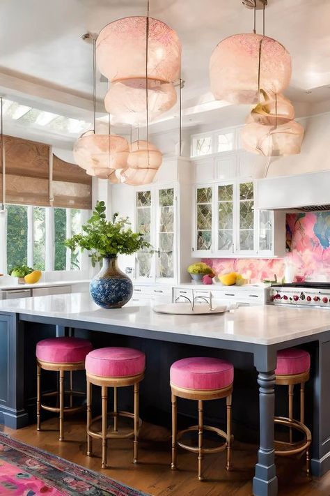 Pink Kitchen, Kitchen Design Ideas, How To Decorate, Dream House Decor, Dream Home Design, Decoration Design, Home Decor Kitchen, Dream Kitchen, A Kitchen