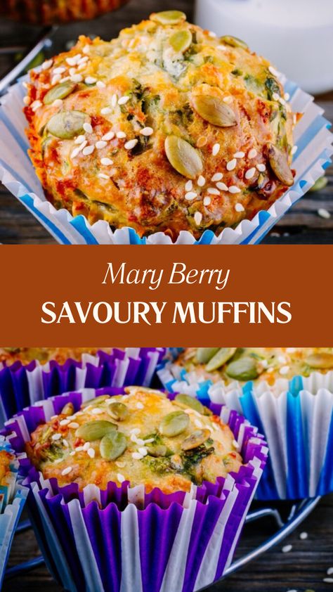 Mary Berry Savoury Muffins Savoury Baking Snacks, Savory Muffin Recipes Healthy, Savory Muffins Breakfast, Savoury Muffins Recipes, Healthy Savoury Snacks, Savoury Breakfast Muffins, Giant Muffins, Amazing Muffins, Healthy Savoury Muffins