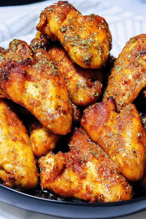 Butter Baked Chicken Wings, Iris Whole Chicken Wing Recipes Baked, Sheet Pan Chicken Wings, Chicken Wings Easy Recipe, Butter Wings Recipe, Breaded Chicken Wing Recipes, Baked Wingettes Recipe, Cowboy Butter Chicken Wings, Easy Chicken Wings In The Oven Simple, Whole Chicken Wings In Air Fryer