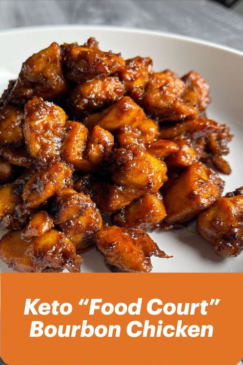 Keto “Food Court” Bourbon Chicken by Chef Michael Food Court Bourbon Chicken, Breakfast Low Carb, Bourbon Chicken, Keto Cooking, Keto Meal Prep, Low Carb Dinner Recipes, Keto Recipes Dinner, Keto Food, Low Carb Chicken