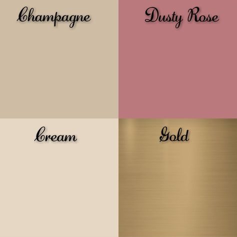 Champagne Color Scheme Bedroom, Wedding Color Schemes Champagne Blushes, Mauve Ivory And Gold Wedding, Champagne Pink Decorations, Rose Gold And Tan Wedding, Champagne Rose Gold Wedding, Rose Gold And Champagne Wedding Decor, Rose Gold And Mauve Wedding Theme, Mauve And Champagne Wedding Colors