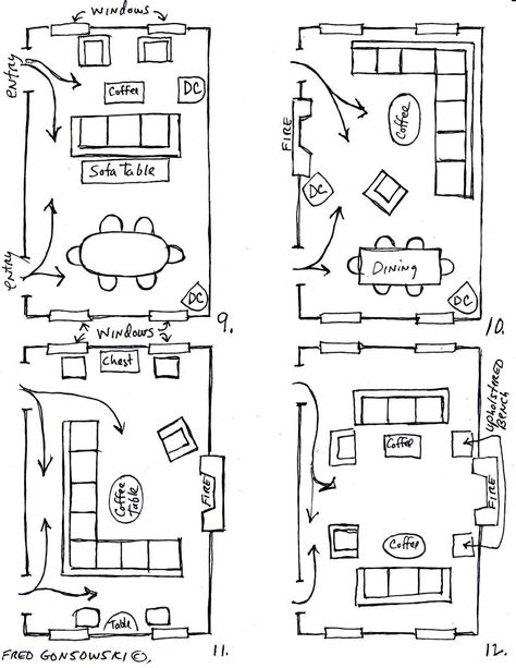 When it comes to arranging furniture in a room, most people will come up with one or two ideas about how they want the furniture placed. Sometimes with a little extra thought, and some imagination ... Long Narrow Living Room, Rectangle Living Room, Dining Room Layout, Rectangular Living Rooms, Long Living Room, Narrow Rooms, Narrow Living Room, Living Room Layout, Living Room Dining Room Combo