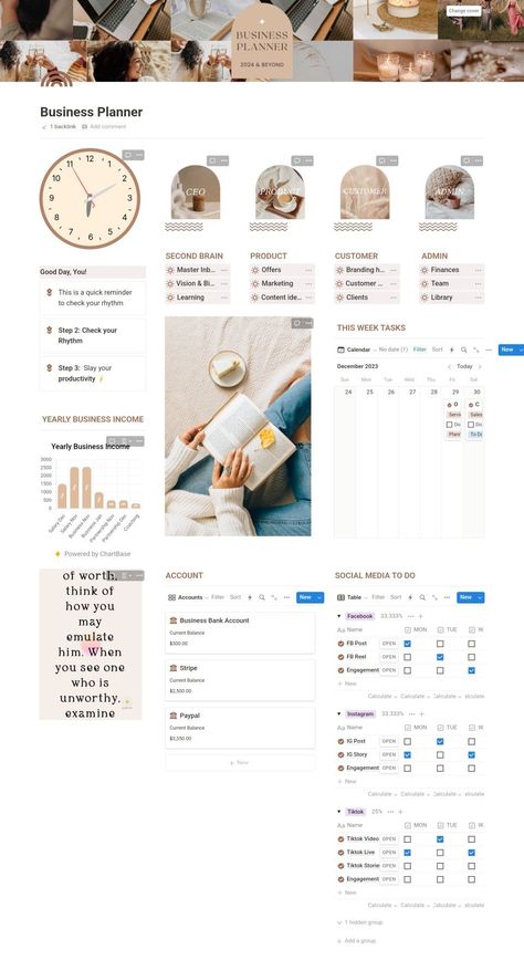 Free Digital Planner Templates Notion Business Dashboard, Business Notion Template, Notion Tutorial, Notion Business, Study Planner Free, Notion Inspiration, Business Dashboard, Notion Inspo, Notion Ideas