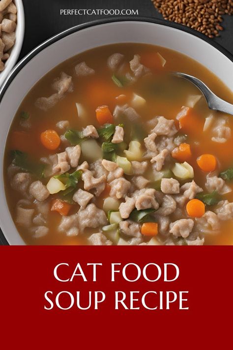 Cat Raw Diet Food Recipes, Chicken Cat Food Recipe, Homemade Cat Food For Senior Cats, How To Make Homemade Cat Food, Homemade Wet Cat Food Recipes, Soup For Cats, Home Made Cat Food Recipes Healthy, Homemade Cat Food Recipes Vet Approved, Cat Treats Homemade Healthy