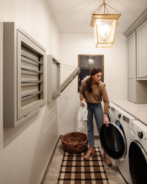 Before and After: Our Small changes, Big Impact Laundry Room Redo - Chris Loves Julia Laundry Room Redo, Narrow Laundry Room, Small Laundry Room Makeover, Basement Laundry Room, Laundry Room Wallpaper, Laundry Room Flooring, Dream Laundry Room, Laundry Room Closet, Laundry Room Doors