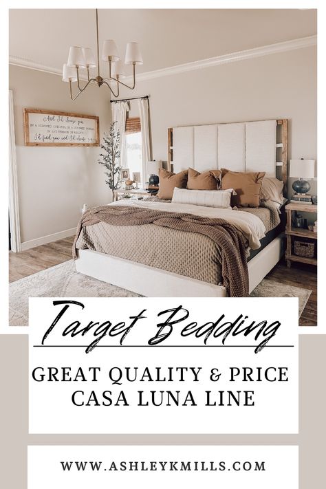 Bedding Not White, Layered Bedding Target, Neutral Duvet Bedding Ideas, King Size Bedding Ideas Neutral, Oatmeal Bedding Master Bedrooms, Neutral Color Bedding, Non White Master Bedding, Layered Bedding Boho, Modern Boho Bedding