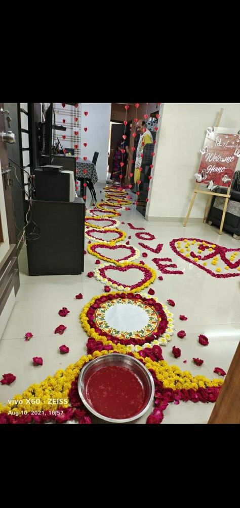 Kanku Pagla Mangala Gauri Decoration, Kunku Pagla Decoration, Kaku Pagala Decoration, Kum Kum Pagla Decoration, Pagla Rumal Decoration, Grahpravesh Decoration, Kanku Pagla Decoration At Home Flowers, Bride Welcome Decoration At Home Indian, Gruhpravesh Decoration