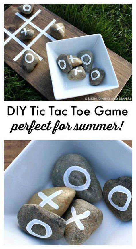 Diy Tic Tac Toe Game, Diy Tic Tac Toe, Backyard Games Diy, Diy Yard Games, Outdoor Games For Kids, Tic Tac Toe Game, Outdoor Diy Projects, Yard Games, Backyard Games