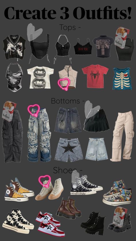 #emo #outfit Outfits For 7th Graders, Superhero Halloween Costumes, Emo Outfit, Emo Style, Middle School Outfits, Simple Outfits For School, Outfit Collage, Scene Emo, Emo Outfits