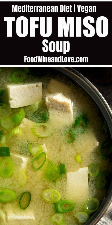 Tofu In Soup Recipes, Best Miso Soup, Korean Tofu Soup Easy, Tofu Miso Soup Recipe, Soups With Tofu, Best Miso Soup Recipe, Tofu Soup Korean, Asian Tofu Soup, Miso Soup Recipe Vegan