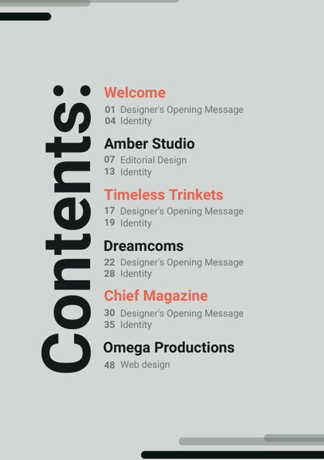 Contents Page Ideas, Page Of Contents Design, Graphic Design Table Of Contents, Table Of Contents Design Magazine, Simple Magazine Design, Portfolio Table Of Contents Design, Contents Page Magazine, Table Contents Design, Contents Page Design For Project