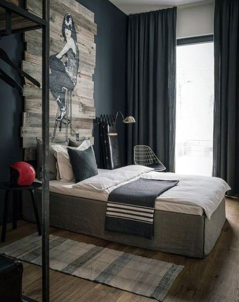 80 Bachelor Pad Men's Bedroom Ideas - Manly Interior Design Modern Bedroom Ideas For Men, Bachelor Apartment Decor, Bedroom Ideas For Men Bachelor Pads, Bachelor Pad Apartment, Bachelor Pad Bedroom, Apartment Decorating College Bedroom, Bachelor Pads, Classic Apartment, College Bedroom Apartment