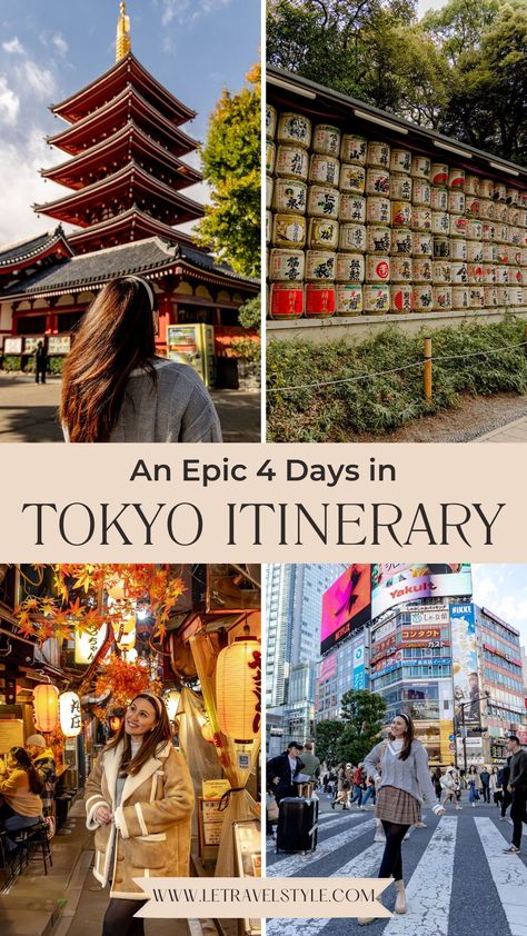 This 4 day Itinerary to Tokyo covers the best things to do in Tokyo, Where to Stay in Tokyo, Tips to Know Before Visiting Tokyo, and so much more! Tokyo Travel Guide I Tokyo Itinerary I Things to Do in Tokyo Travel To Tokyo Japan, Best Places In Tokyo, Tokyo Travel Itinerary, Tokyo Itinerary 4 Days, Things To Do Tokyo Japan, Tokyo 4 Day Itinerary, Tokyo And Kyoto Itinerary, Where To Stay In Tokyo Japan, Tokyo 3 Day Itinerary