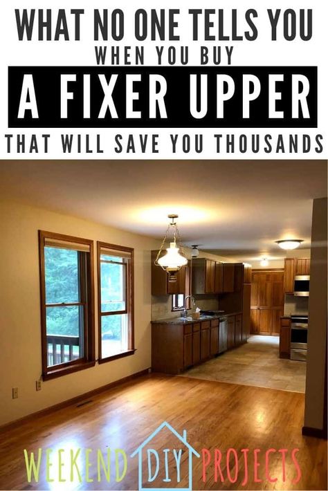 How To Buy A Bigger House, Cheap Fixer Upper Ideas, Fixer Upper House Ideas, Home Fixer Upper Ideas, Small House Fixer Upper, Fixer Upper Checklist, Flipping A House On A Budget, Diy House Flipping Ideas, How To Jack A House Up