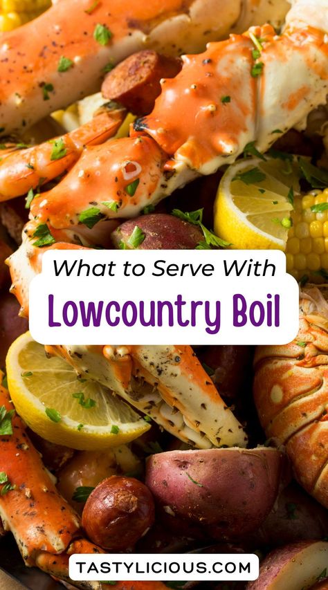 What To Serve With A Low Country Boil | lowcountry boil sides | low country boil recipe | lowcountry boil | fall recipes dinner | healthy lunch ideas | dinner ideas | breakfast ideas | easy healthy dinner recipes Low Country Boil On The Grill, Low Country Seafood Boil, Low Country Seafood Boil Recipe, Sides For A Low Country Boil, Low Boil Party, Low Country Boil Recipe Stovetop, Low Country Boil Appetizers, Lowcountry Boil Recipe, Low Country Boil Side Dishes